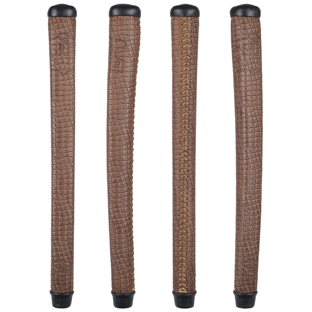 THE GRIP MASTER COLLECTORS EDITION PUTTER GRIPS - LIGHT BROWN SCALE PATTERN