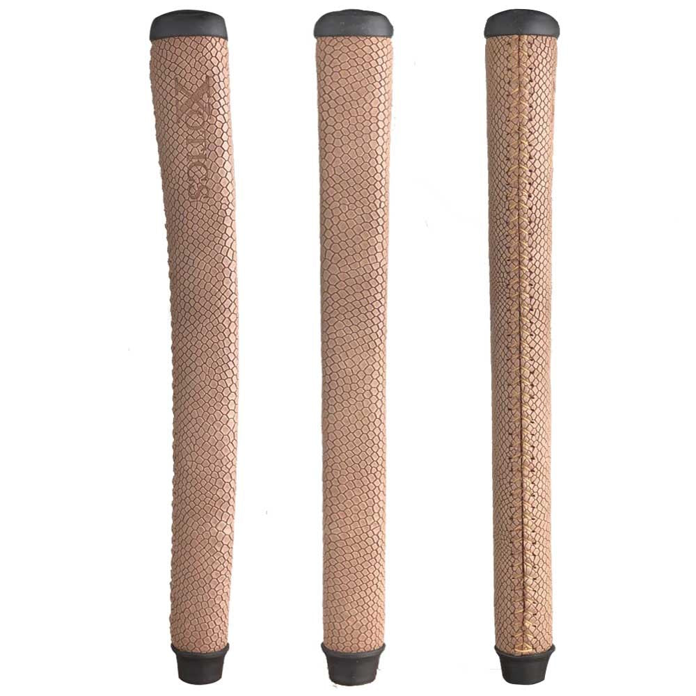 THE GRIP MASTER COLLECTOR'S EDITION LIGHT TAN SCALE PATTERN LACED PUTTER GRIP