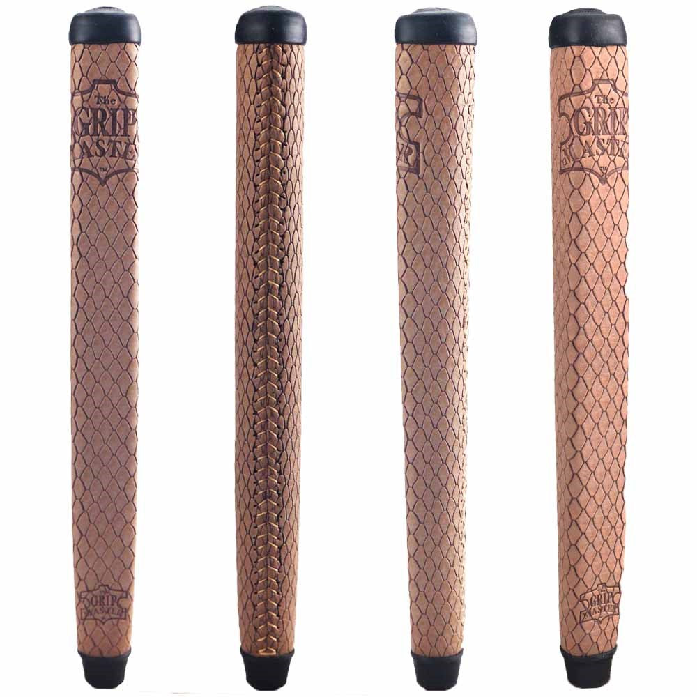 THE GRIP MASTER COLLECTOR'S EDITION BROWN SNAKE SCALE PATTERN PUTTER GRIPS