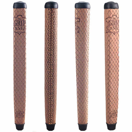 THE GRIP MASTER COLLECTOR'S EDITION BROWN SNAKE SCALE PATTERN PUTTER GRIPS