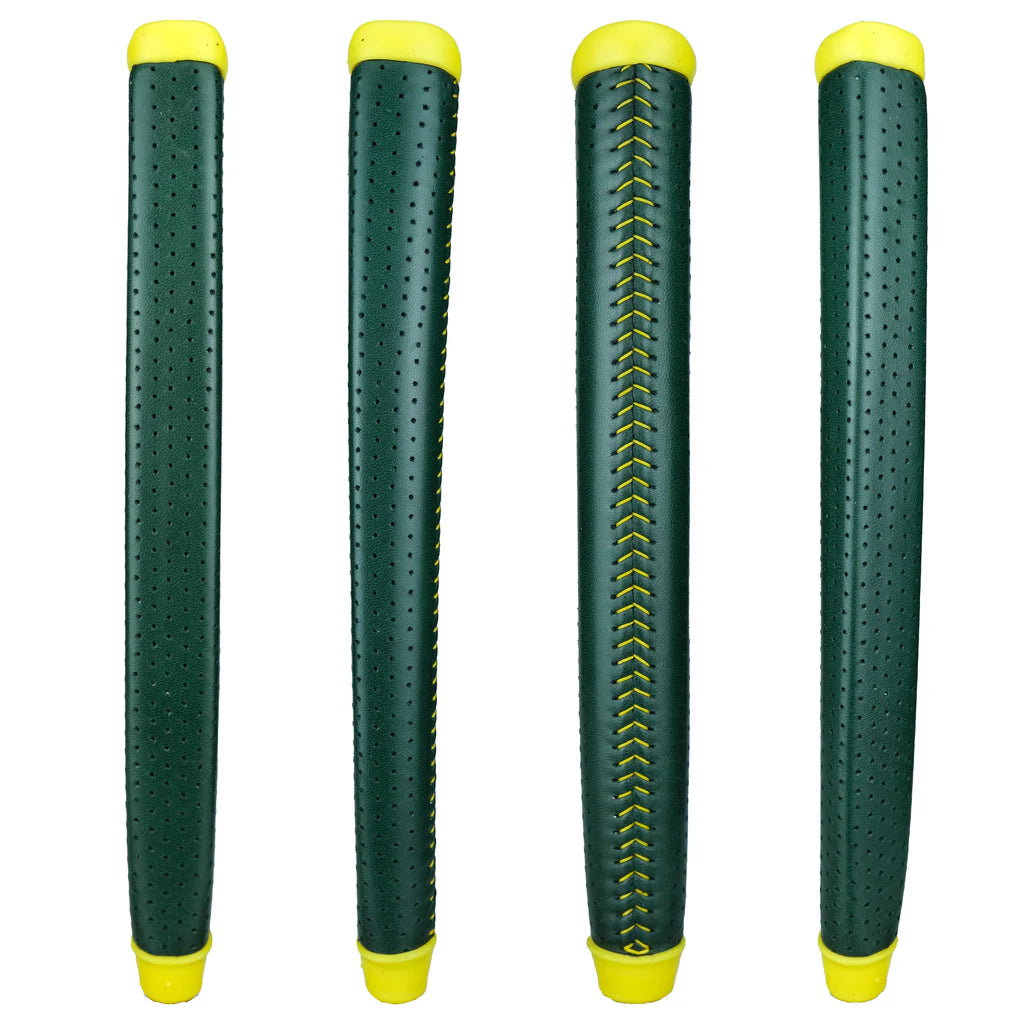 THE GRIP MASTER SIGNATURE PADDLE PUTTER DARK GREEN-YELLOW (YELLOW STITCHBACK)