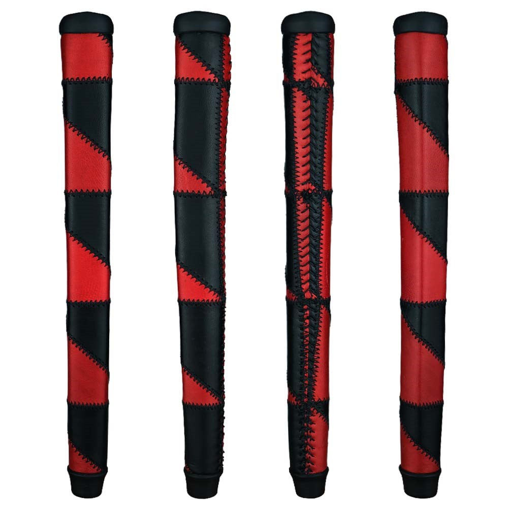 THE GRIP MASTER PATCHWORK CABRETTA PUTTER GRIP - BLACK/RED