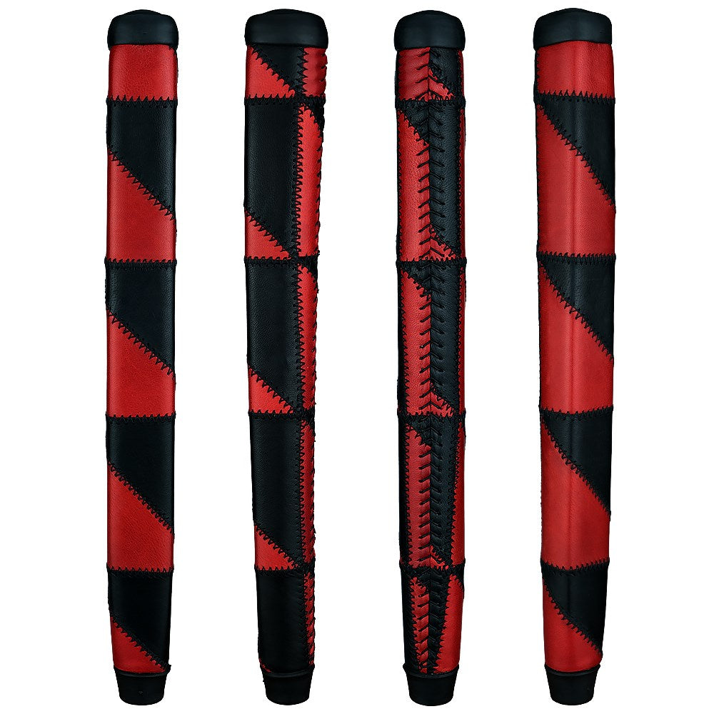 THE GRIP MASTER PATCHWORK CABRETTA PUTTER GRIP - BLACK/RED