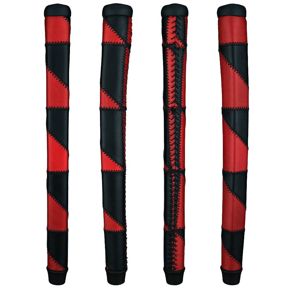 THE GRIP MASTER PATCHWORK CABRETTA PUTTER GRIP - BLACK/RED