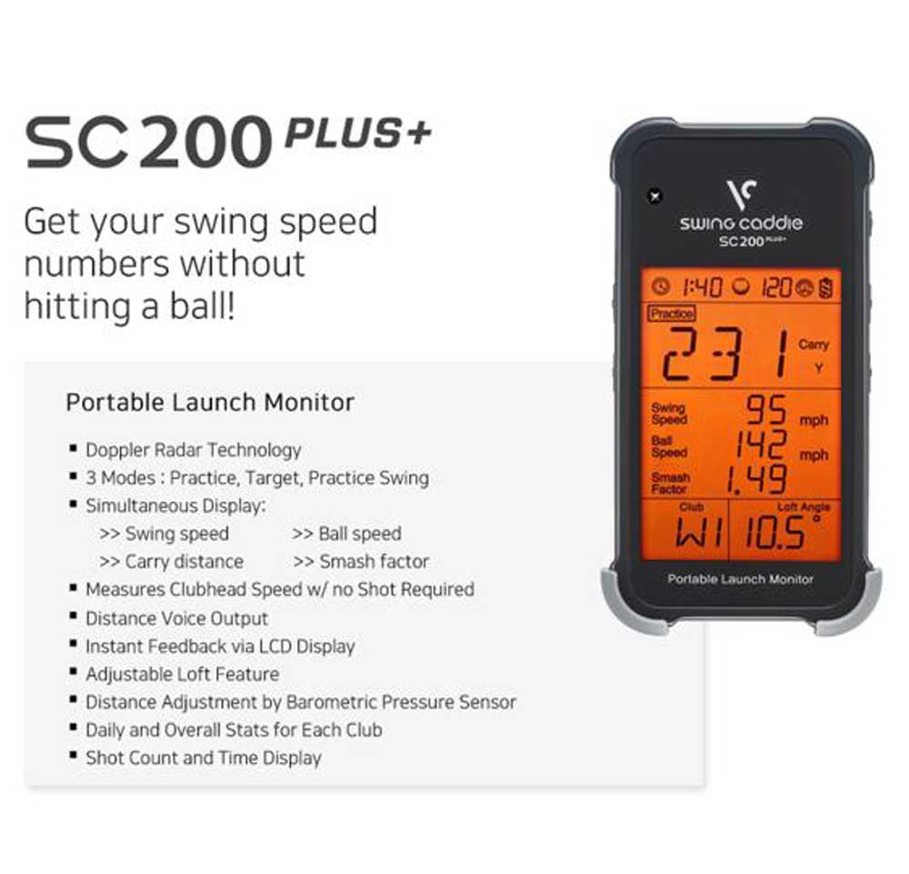 SWING CADDIE SC200 PLUS W/ SWING SPEED MODE