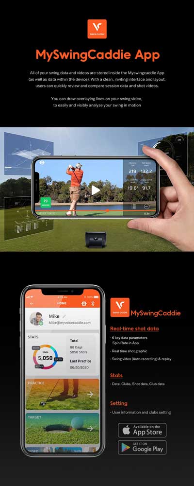 SWING CADDIE SC300i VOICE PORTABLE LAUNCH MONITOR